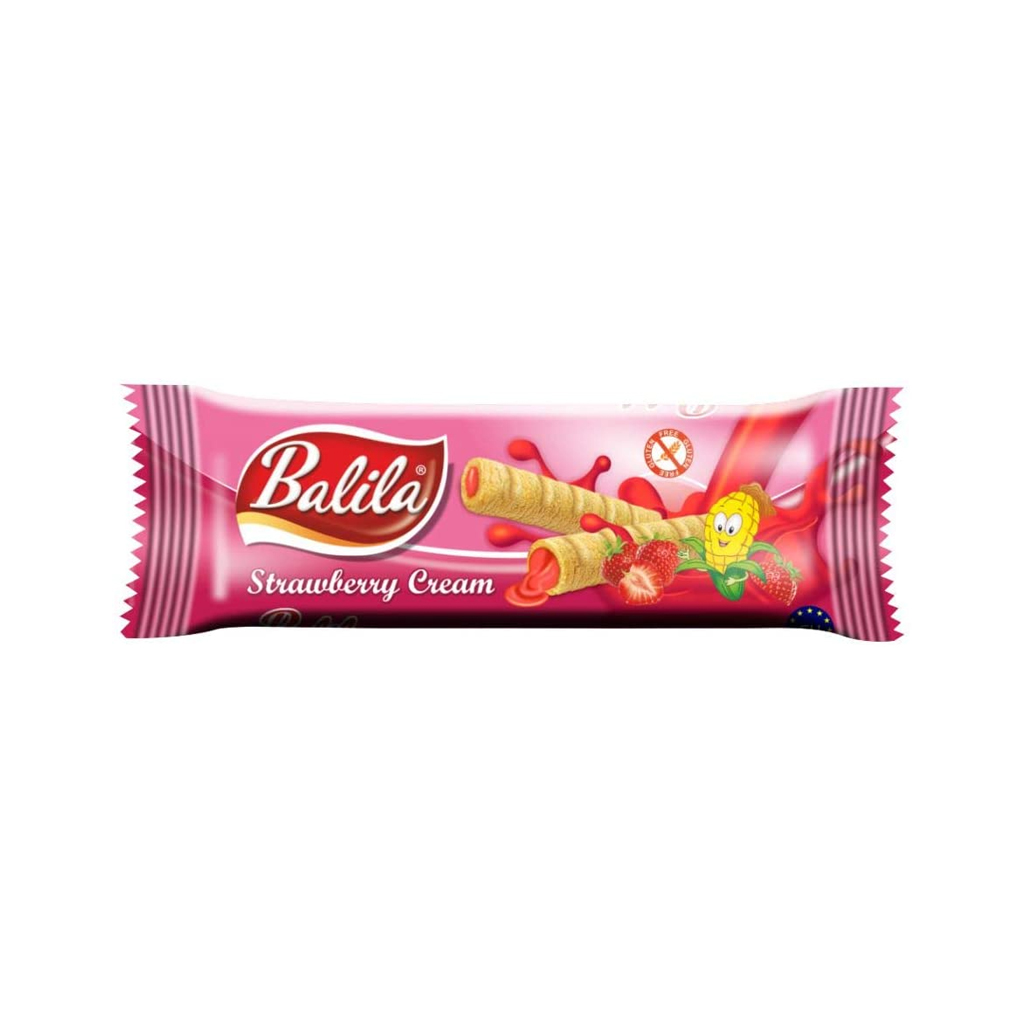 Balila Strawberry Cream Wafer Roll 15g