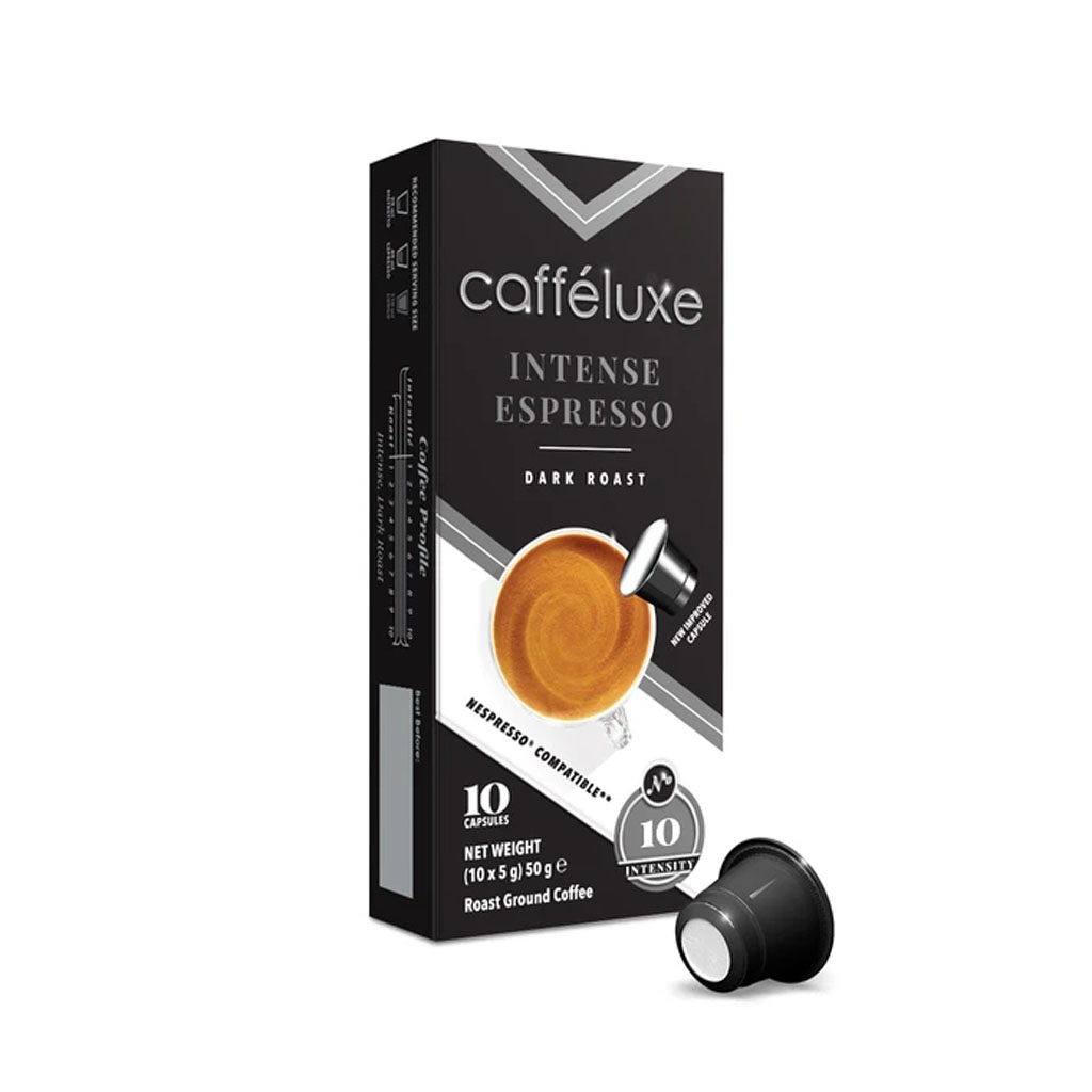 Caffeluxe Intense Espresso Dark Roast Coffee Nespresso10x5g