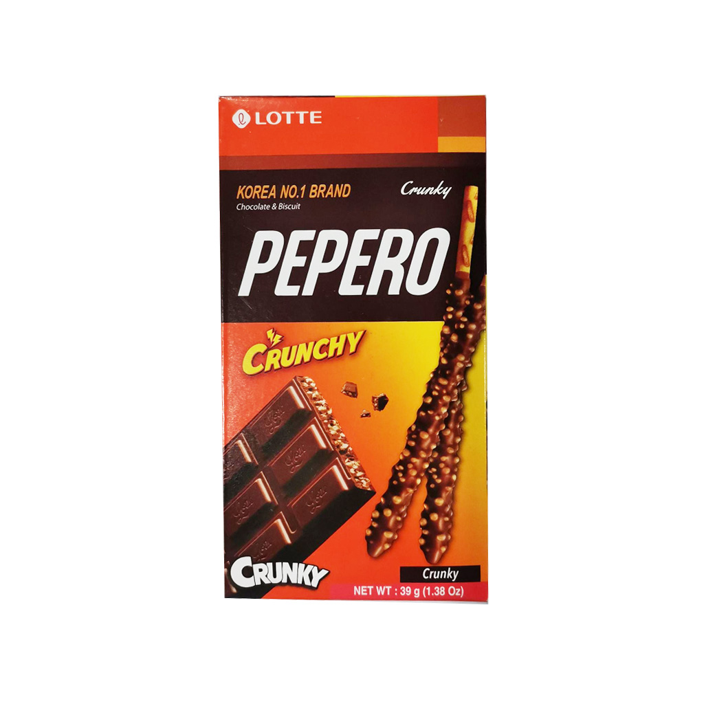 Lotte Pepero Crunchy Biscuit With Chocolate 39g