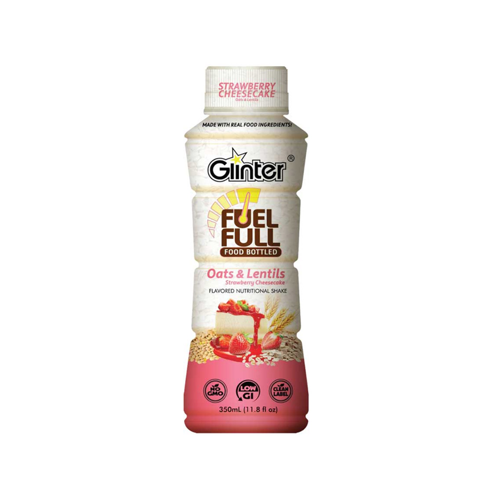 Glinter Oats &amp; Lentils Strawberry Cheese cake Drink 350ml