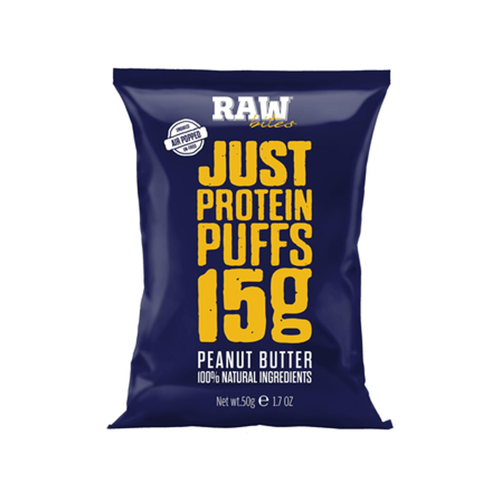 Raw Bites Just Protein Puffs Peanut Butter 50g