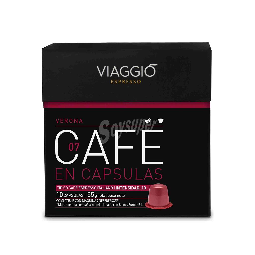 Viaggio Espresso Verona Cafe En Capsulas 10x5.5g