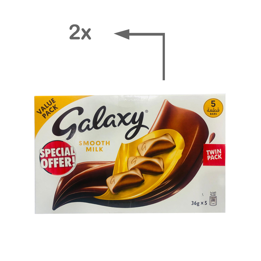 Galaxy Smooth milk Twin pack Chocolate 2x5x36g