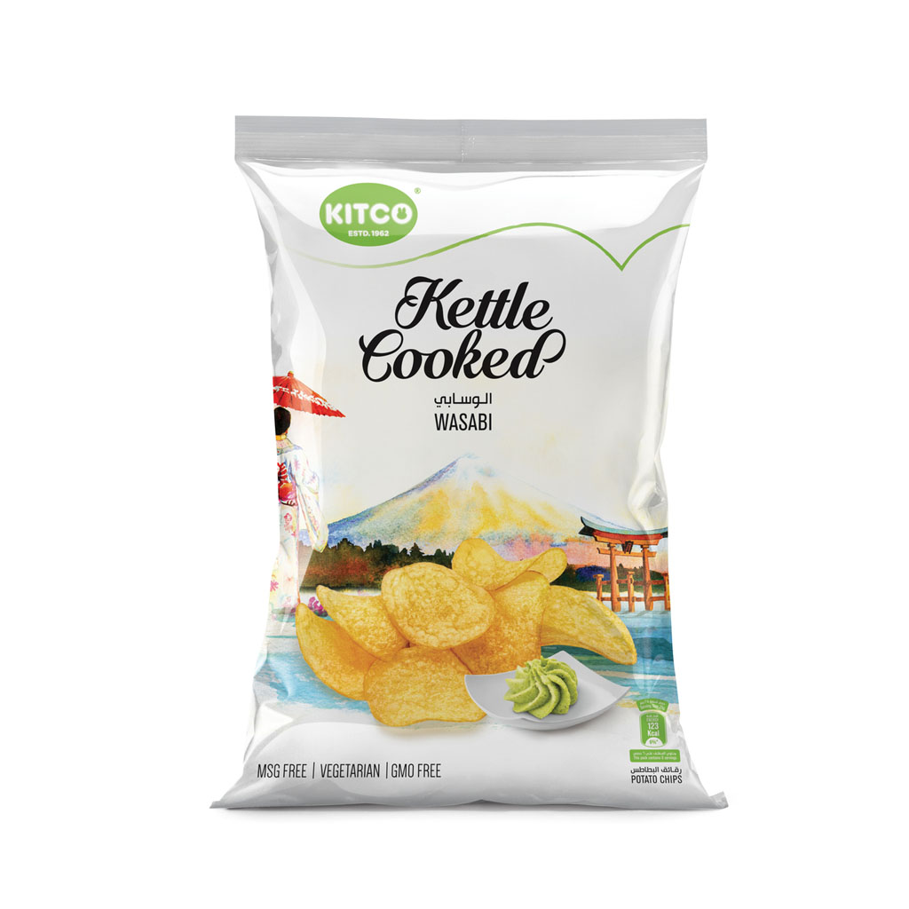 Kitco Kettle Cooked Potato Chips With Wasabi 150g