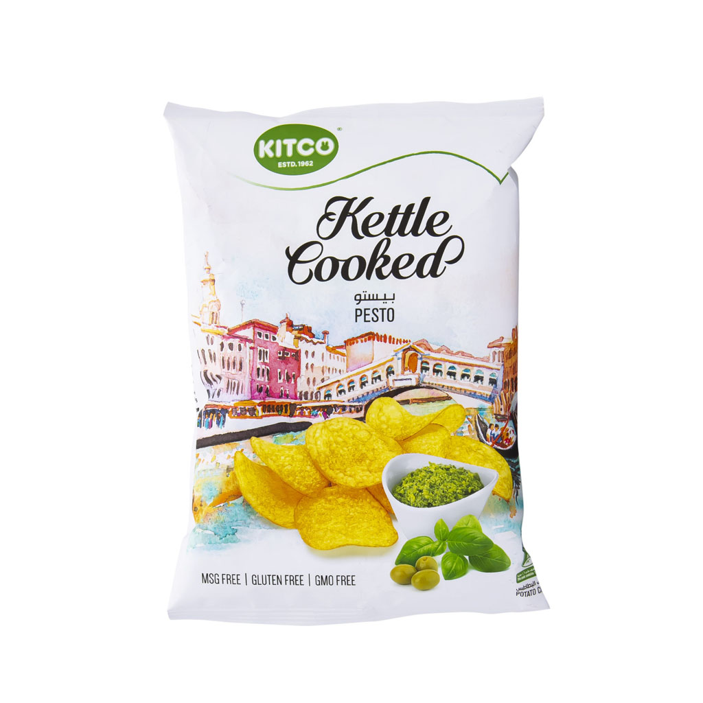 Kitco Kettle Cooked Potato Chips With Pesto 40g