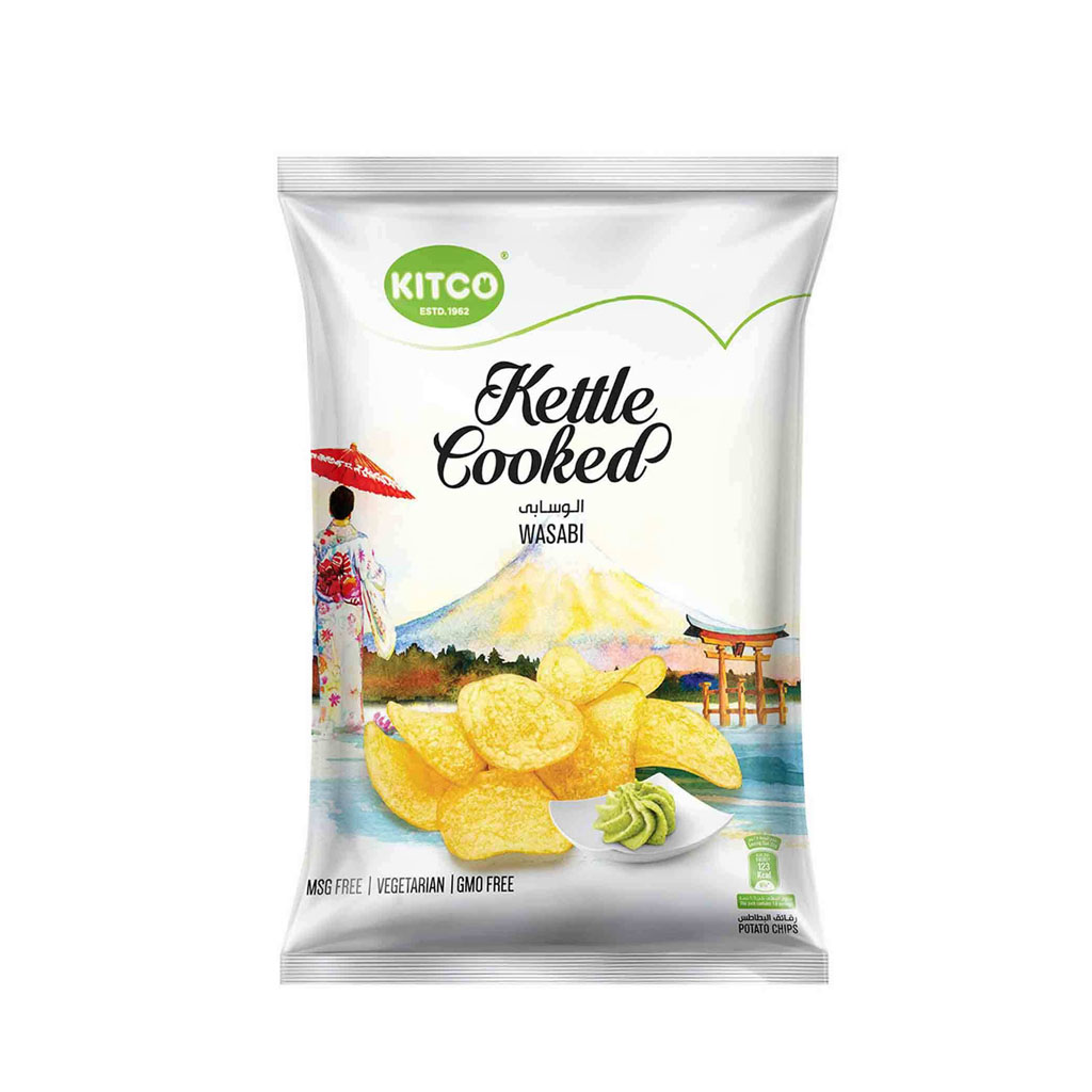 Kitco Kettle Cooked Potato Chips With Wasabi 40g