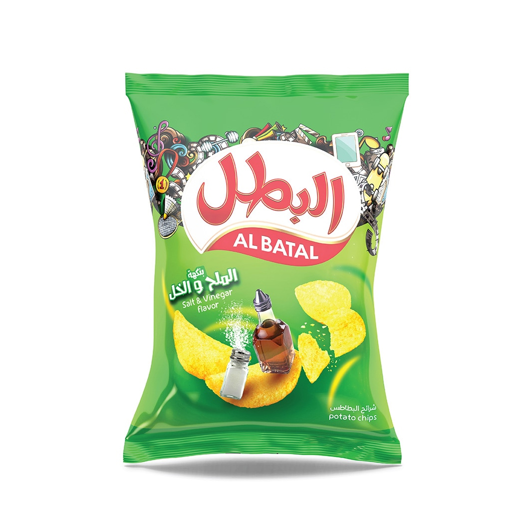 Albatal Potato Chips Salt &amp; Vinegar 12g