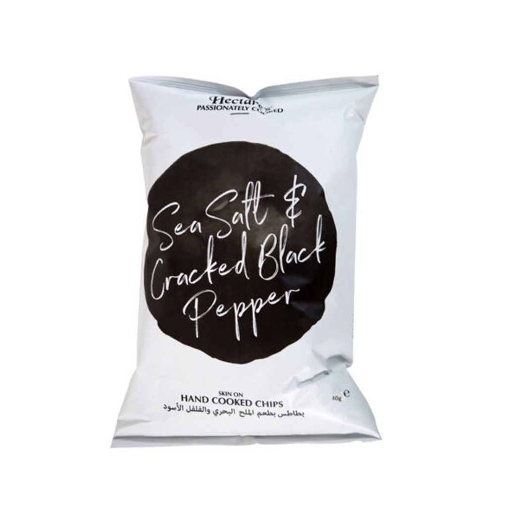 Hactare's Sea Salt &amp; Cracked Black Pepper Chips 40g