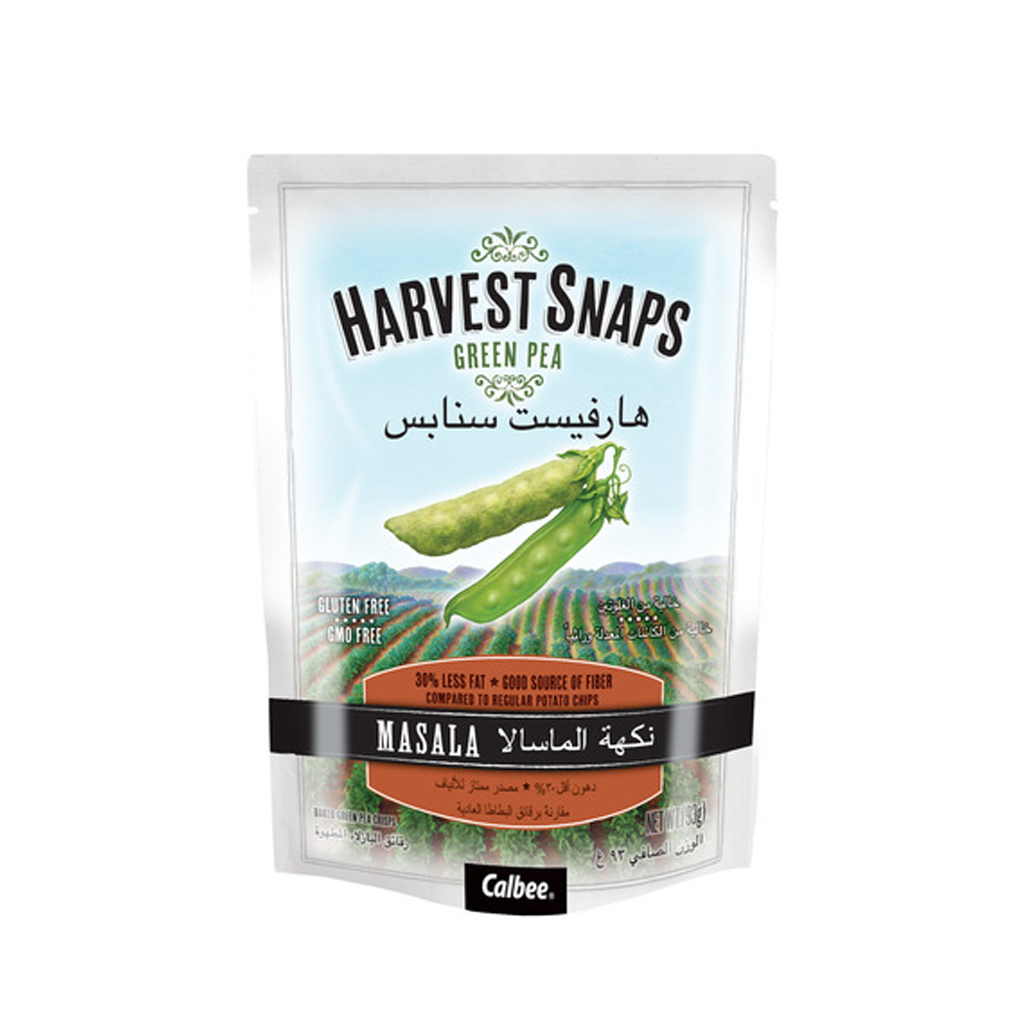 Harvest Snaps Green Pea Masala Snacks Chips 93g