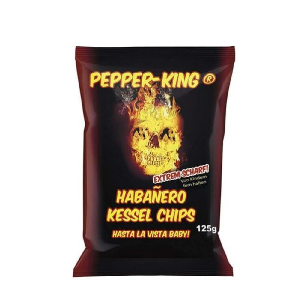 Pepper King Etrem Scharf Habanero Kessel Chips Chilli 125g