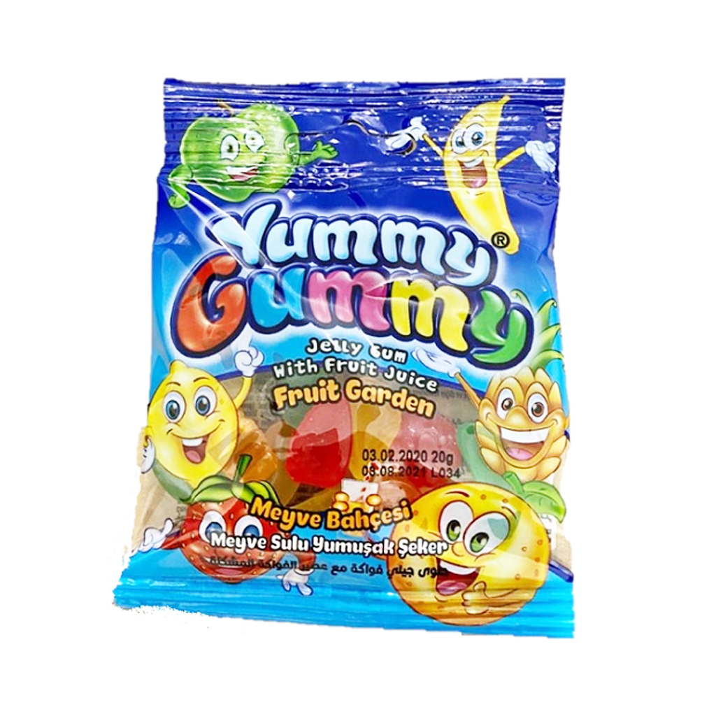 Yummy Gummy Jelly Gum With Fruit Juice  Fruit Garden 20g
