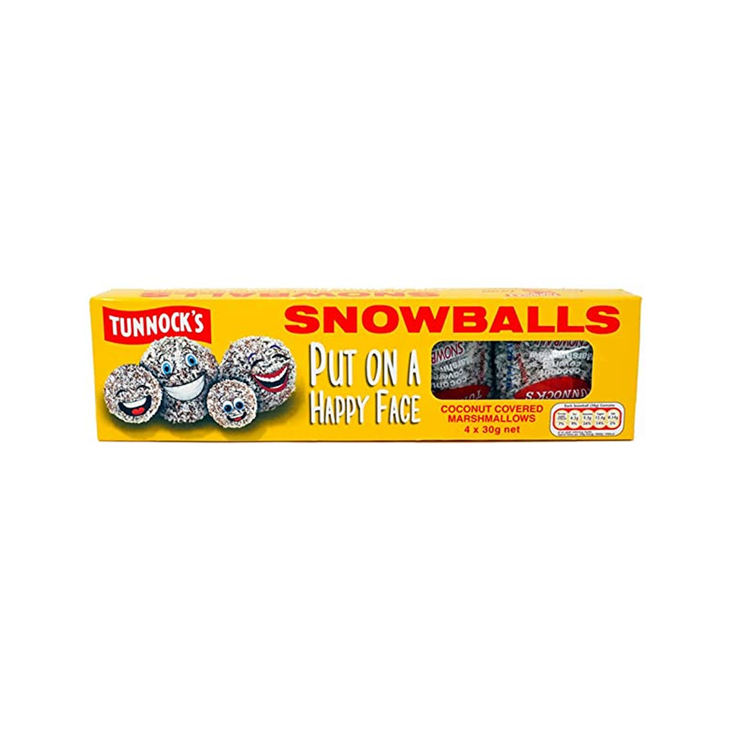 Tunnock's Snowballs Coconut Covered Marshmallows 4x30g