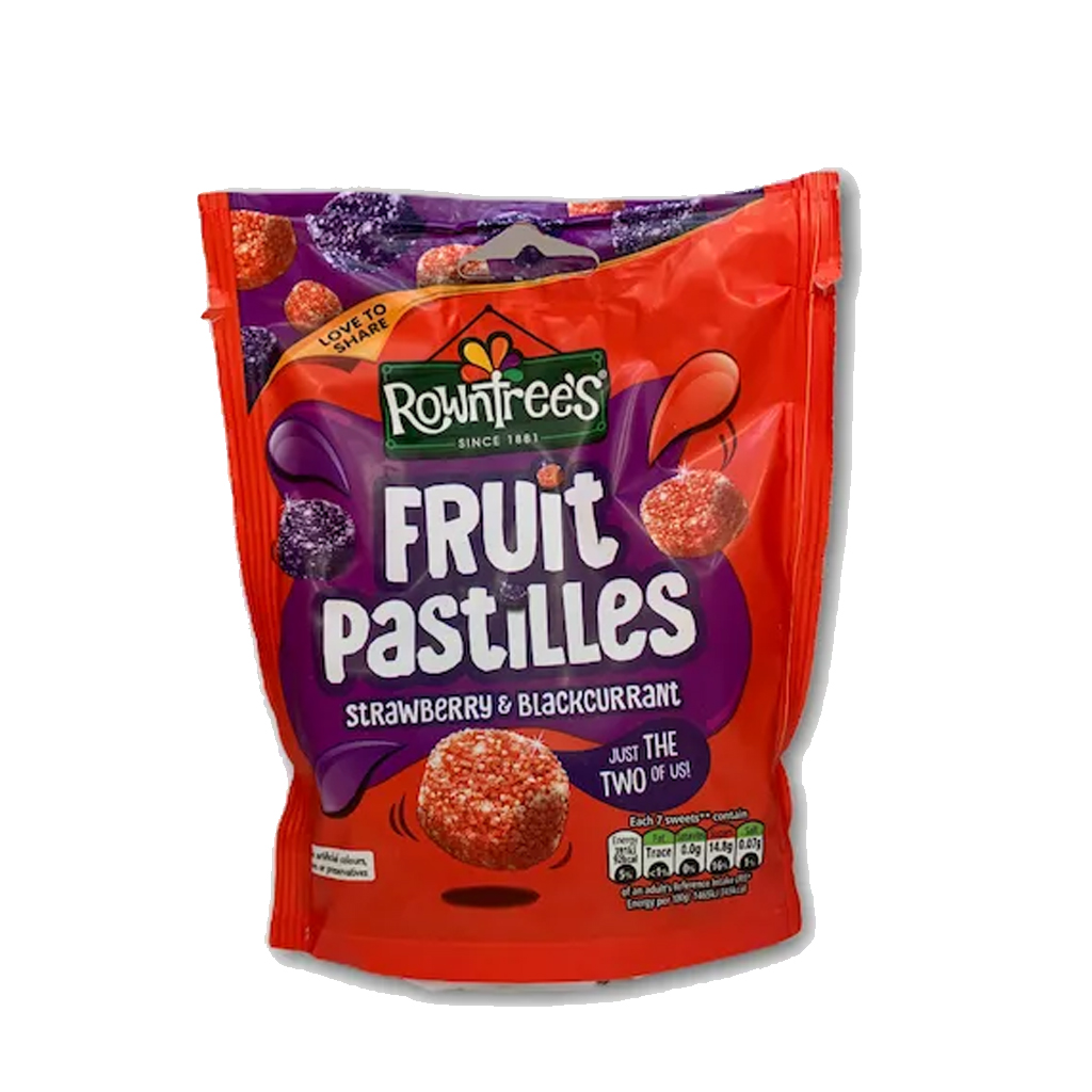 Nestle  Rowntree's Fruit Pastilles Strawberry &amp; Blackcurrant Jelly 150g