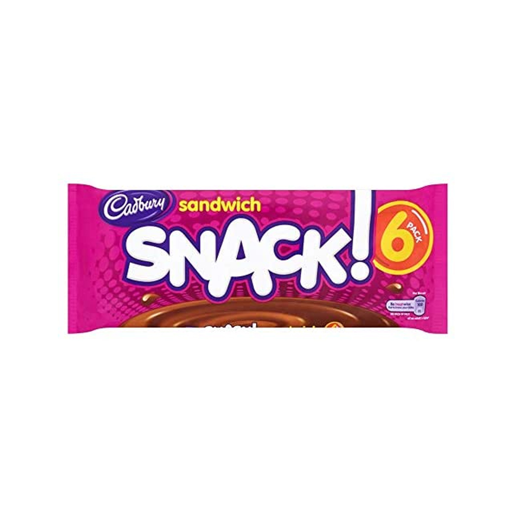 Cadbury Sandwich Snack Chocolate 6pack 132g