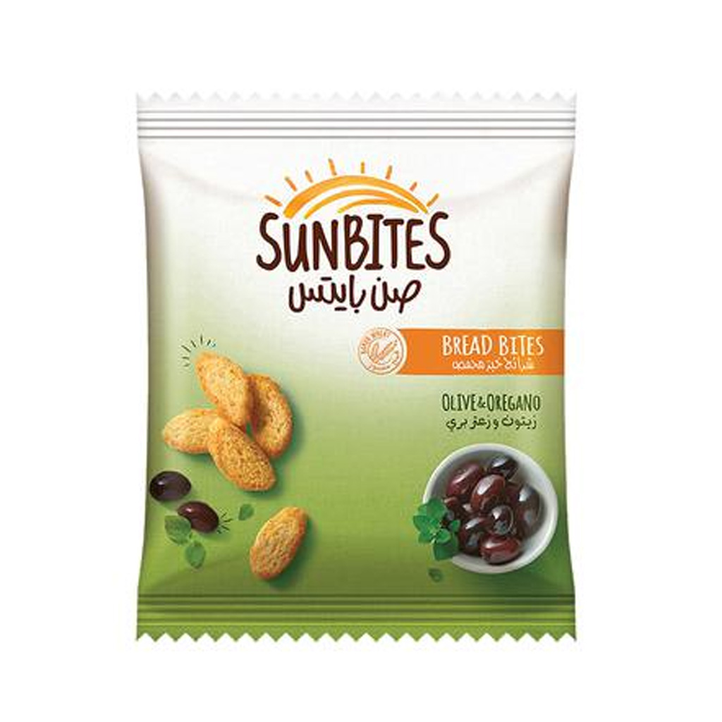 Sunbites Bread Bites Olive &amp; Oregano Snack 23g