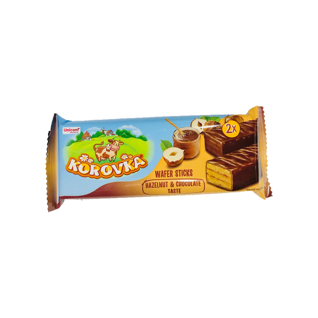 Uniconf Korovka Wafer Sticks Hazelnut &amp; Chocolate Taste 50g