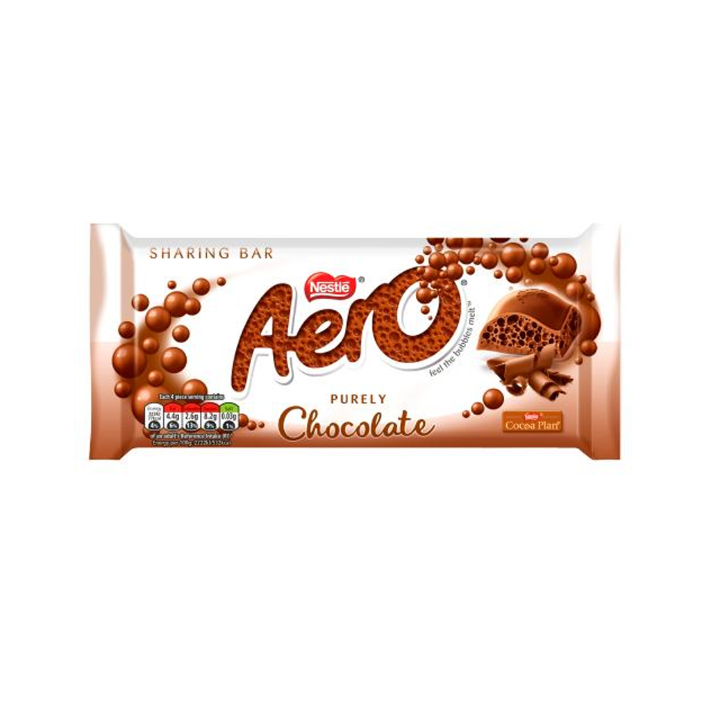 Nestle Aero Sharing Bar Purely Chocolate 90g