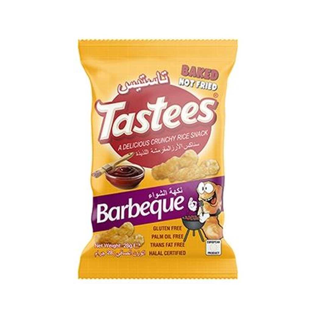 Tastees Crunchy Rice Snack Barbecue Flavour Pufak  28g