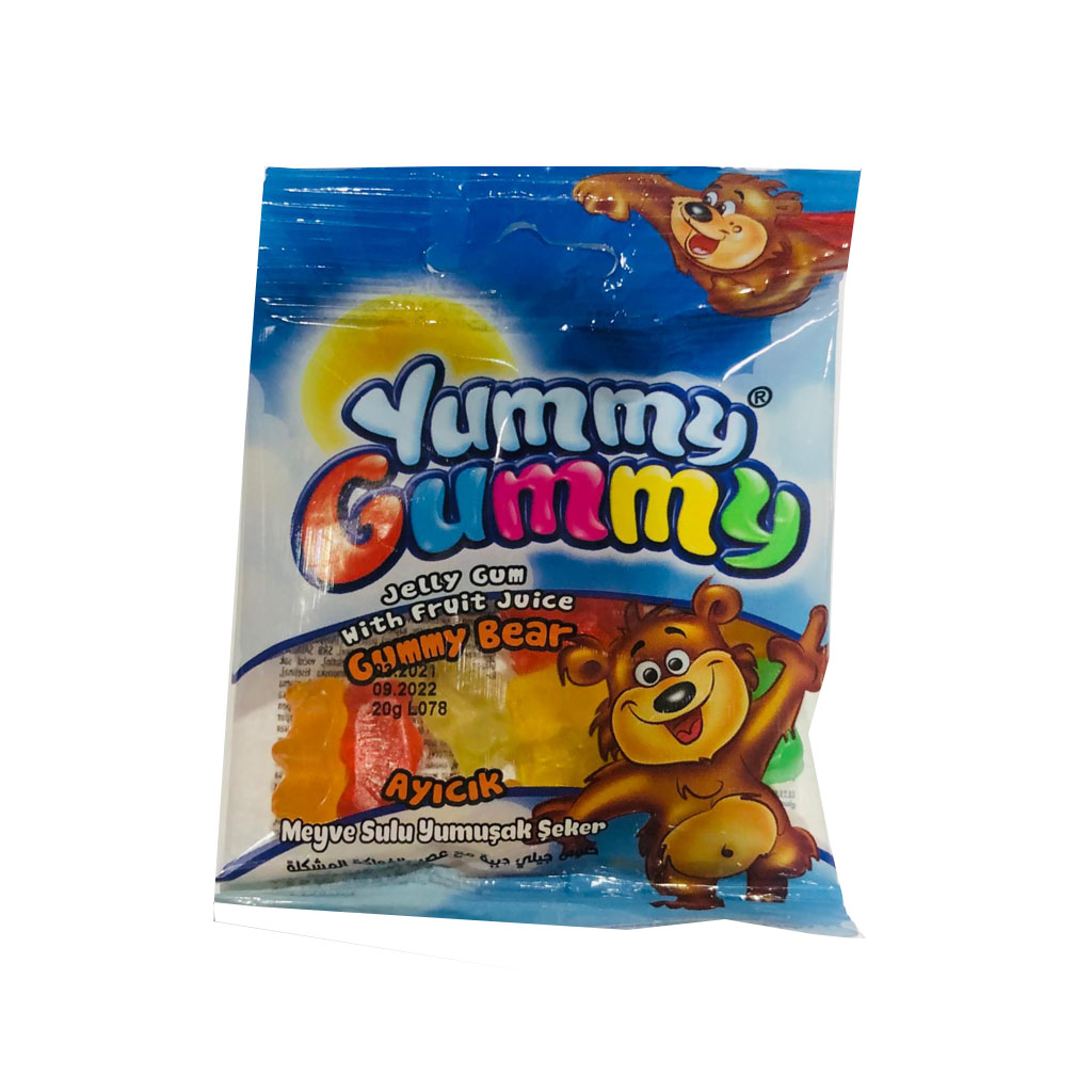 Yummy Gummy Jelly Gum With Fruit Juice Gummy Bear 20g