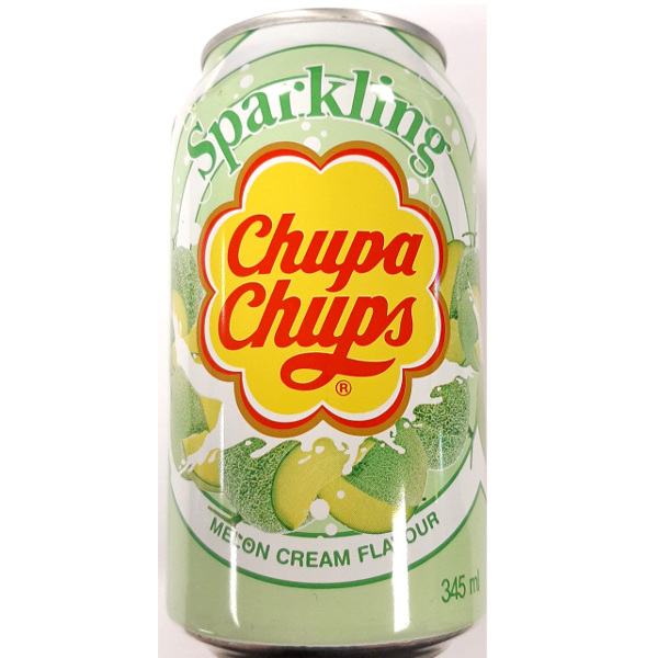Chupa Chups Sparkling Melon &amp; Cream Flavor 345ml