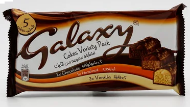 Galaxy Cakes Chocolate, Hazelnut &amp; Vanilla Variety Pack 5x30g