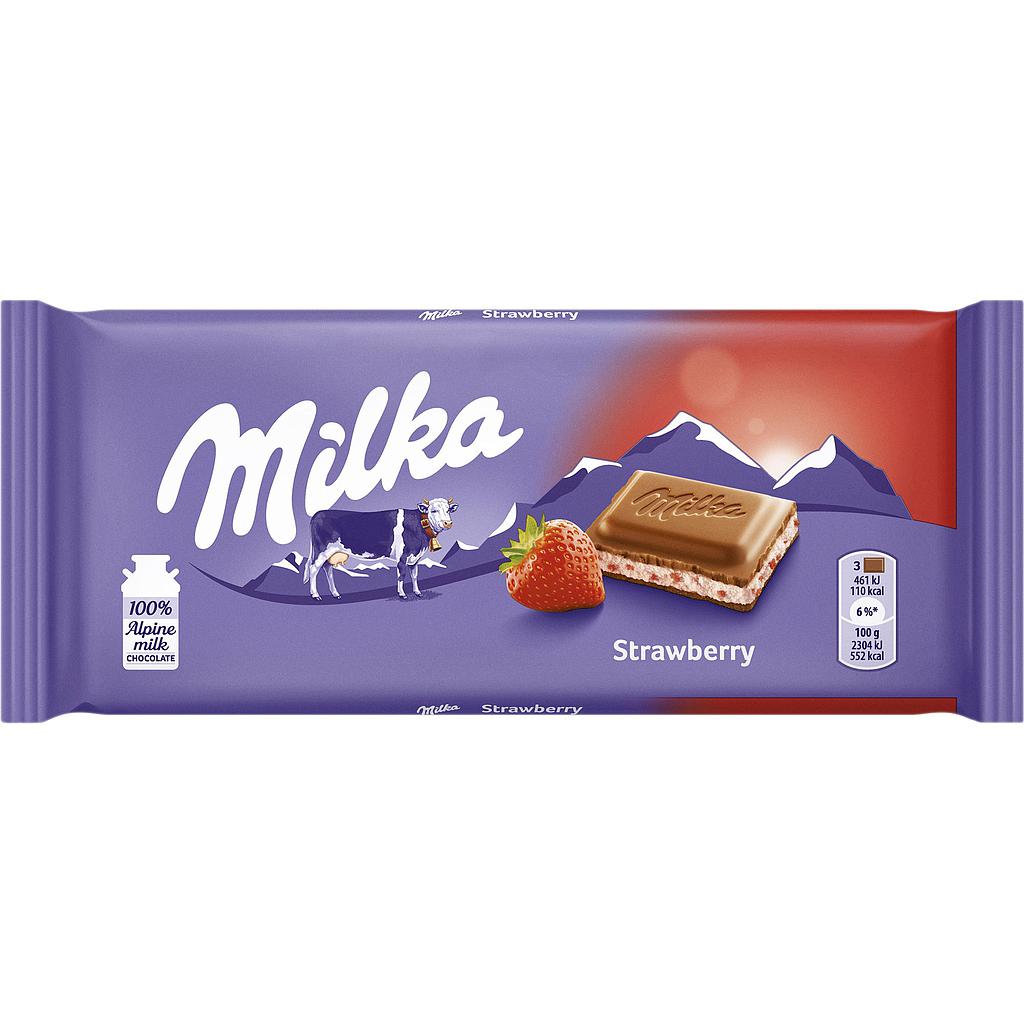 Milka Strawberry Chocolate 100gm