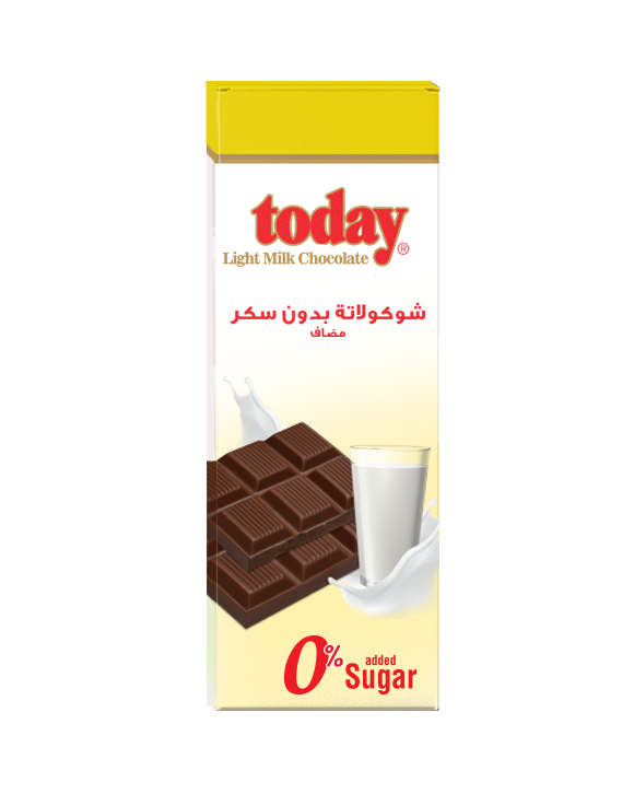  شوكولاتة توداى  حليب لايت 0٪ سكر 65 جم
