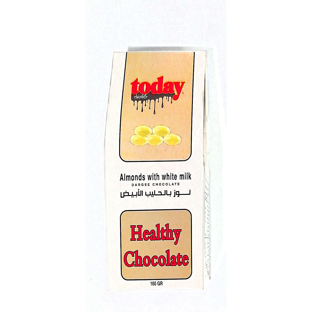 شوكولاته توداى  بالحليب الأبيض دارجي  صحية 100 جم
