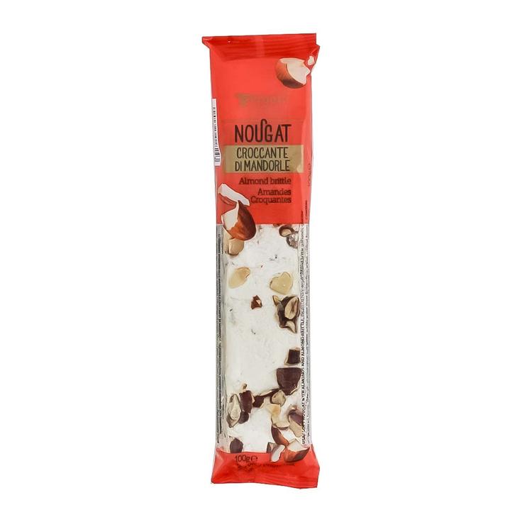 Vergani Soft Nougat With Almonds &amp; Almond Brittle Bar 100gm