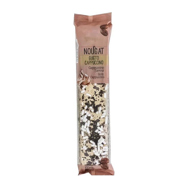 Vergani Soft Nougat With Almonds &amp; Cappuccino Flavor Bar 100gm