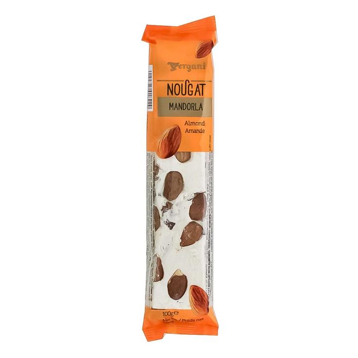 Vergani Soft Nougat With Almonds Bar 100gm