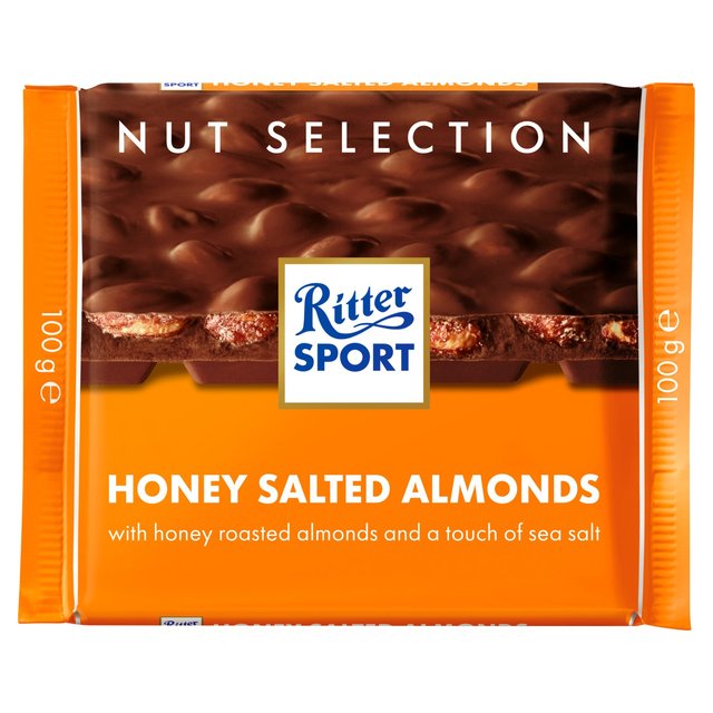 Ritter Sport Honey Salted Almonds Chocolate 100gm
