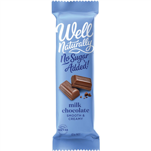 Well Naturally No Sugar Added Milk Chocolate Smooth &amp; Creamy  45g