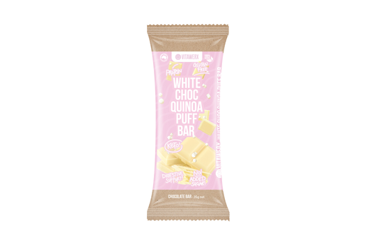 Vitawerx Protein White Choc Quinoa Puff Bar 35g