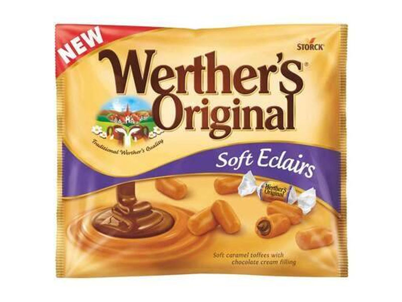Werther's Original Soft Eclairs Caramel Chocolate Cream Toffee 500gm