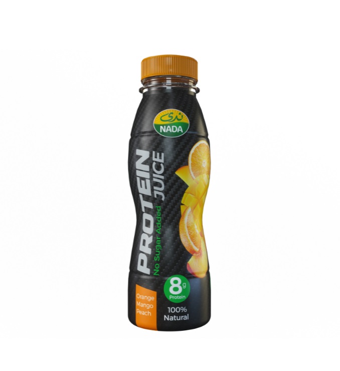Nada Protein Juice Orange Mango Peach No Sugar Added Drink 320ml