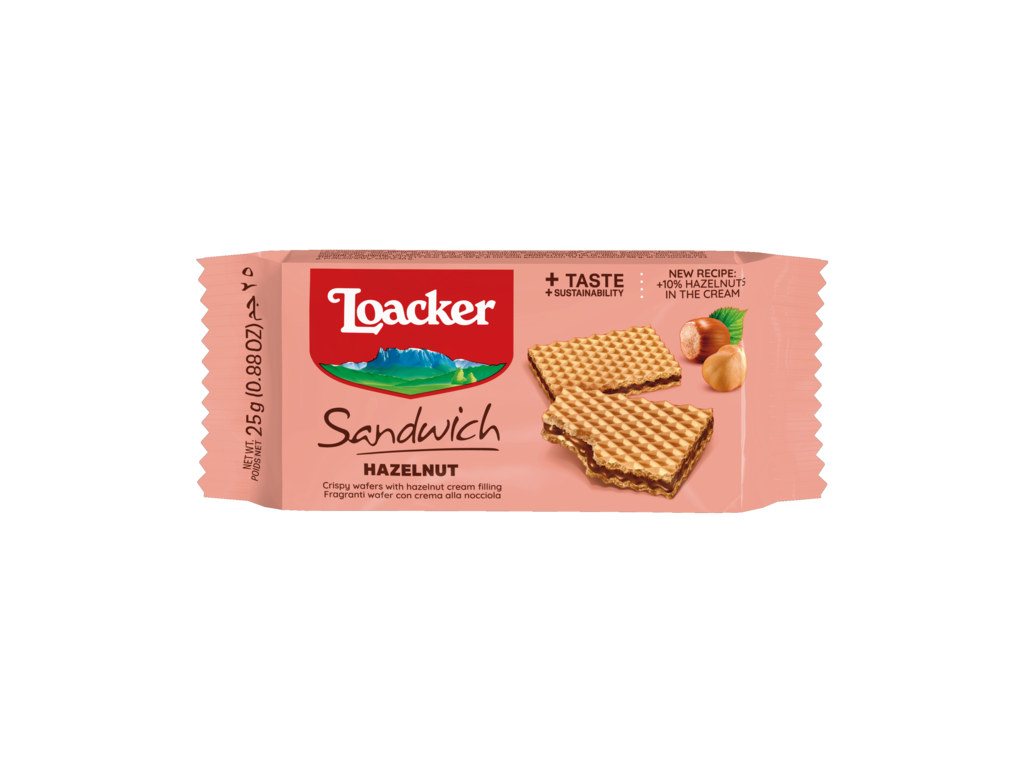 Loacker Sandwich Hazelnut Wafer 25gm