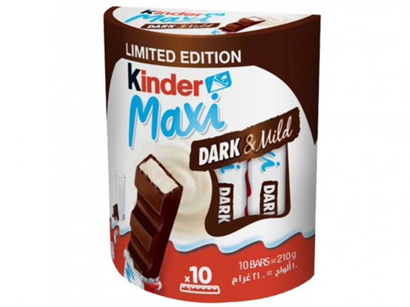Kinder Maxi Dark &amp; Mild Chocolate 10x21gm