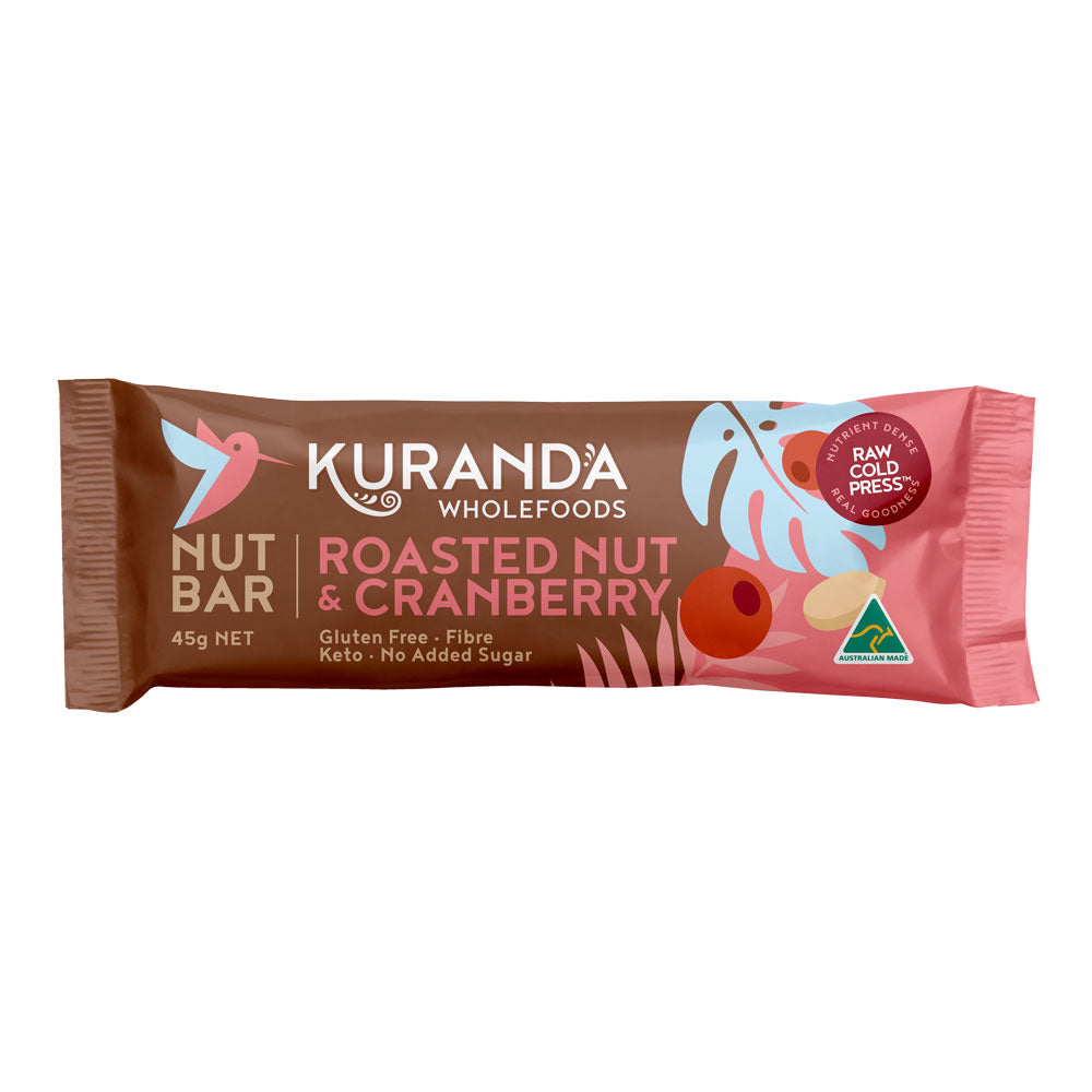 Kuranda Nut Bar Roasted Nut &amp; Cranberry 45g