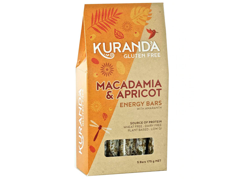 Kuranda Macadamia &amp; Apricot Energy Bars 5x35gm