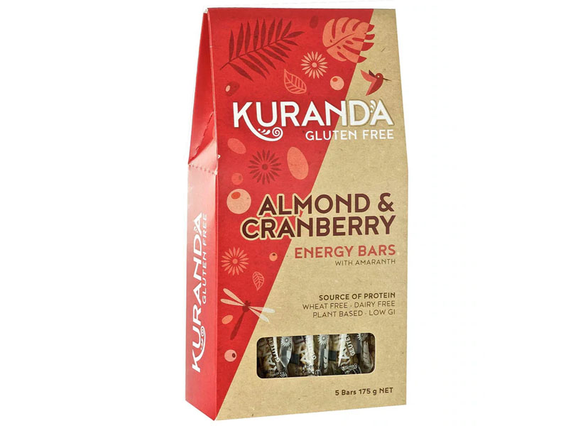 Kuranda Almond &amp; Cranberry Energy Bars 5x35gm