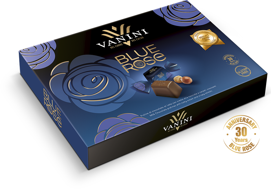Vanini Blue Rose Milk Chocolate Gift Box 255gm
