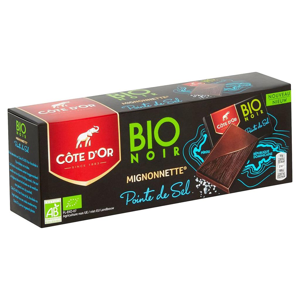 Cote D'or Bio Noir Migonnette Sea Salt Chocolate 180g
