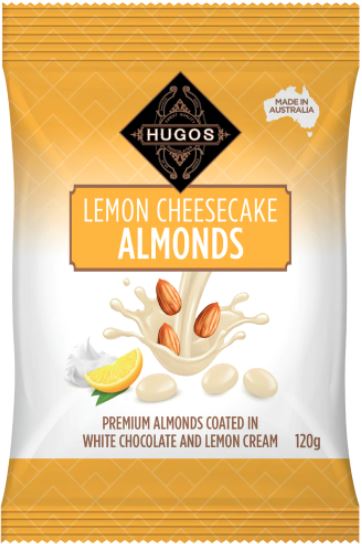 Hugos Lemon Cheesecake Almonds White Chocolate 120g