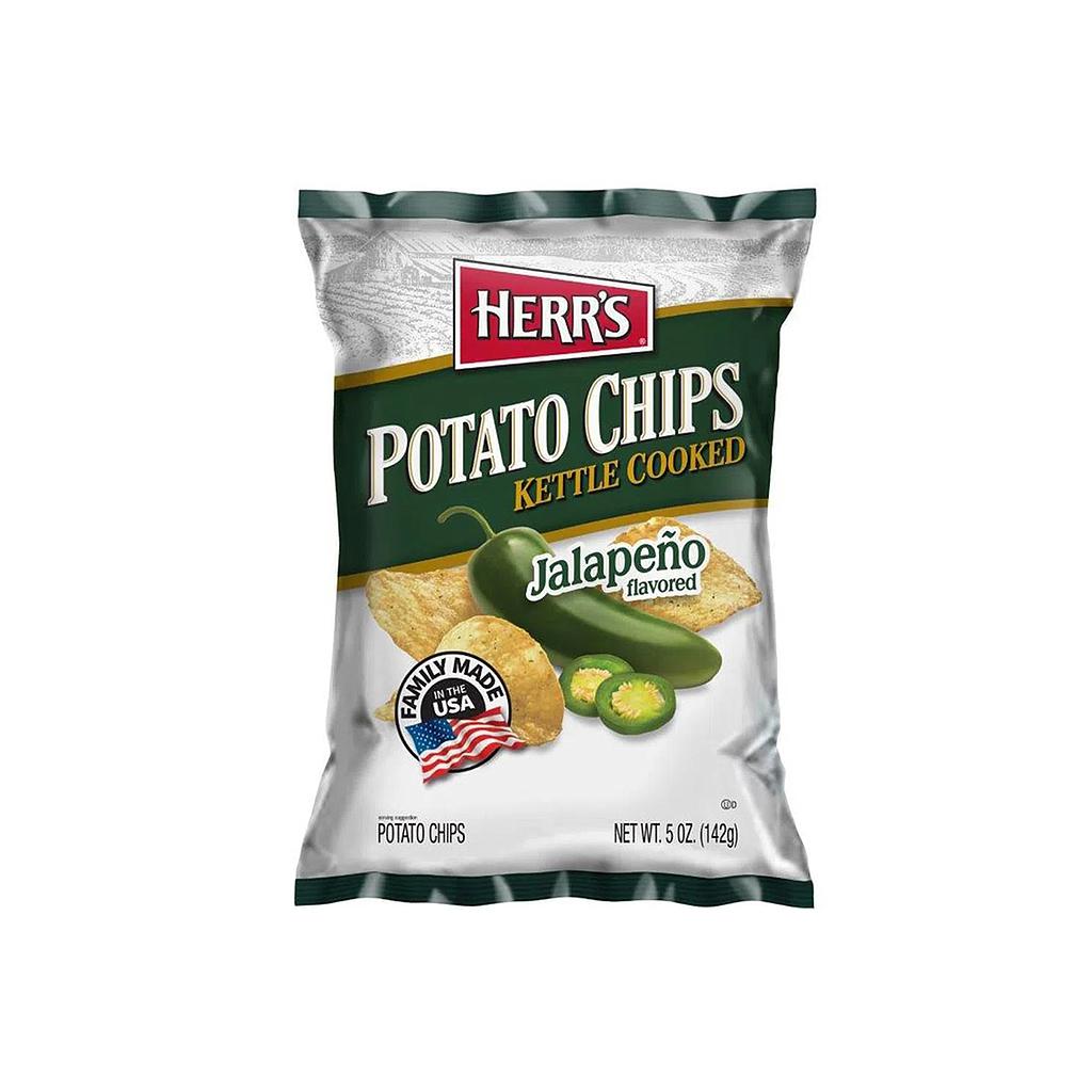 Herr's Potato Chips Kettle Cooked Jalapeno 142.g