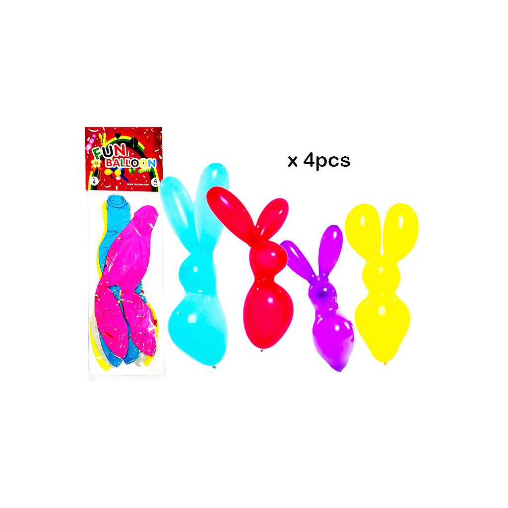 Balloon Rabbit Face Toy x4