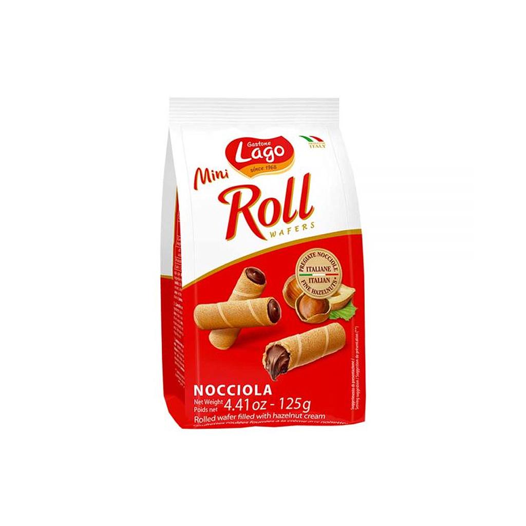 Lago Poker Wafer Mini Roll Filled With Hazelnut Cream 125g