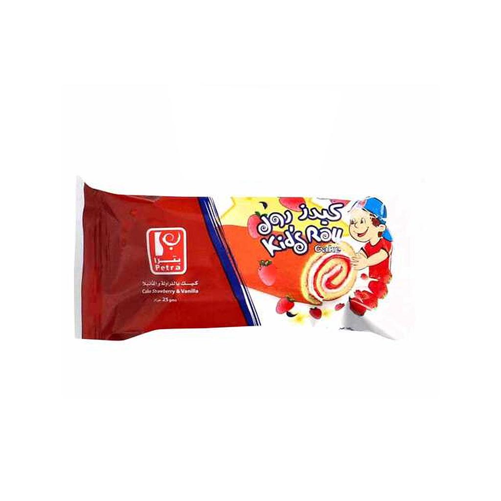 Petra Kids Roll Cake Strawberry And Vanilla 25g