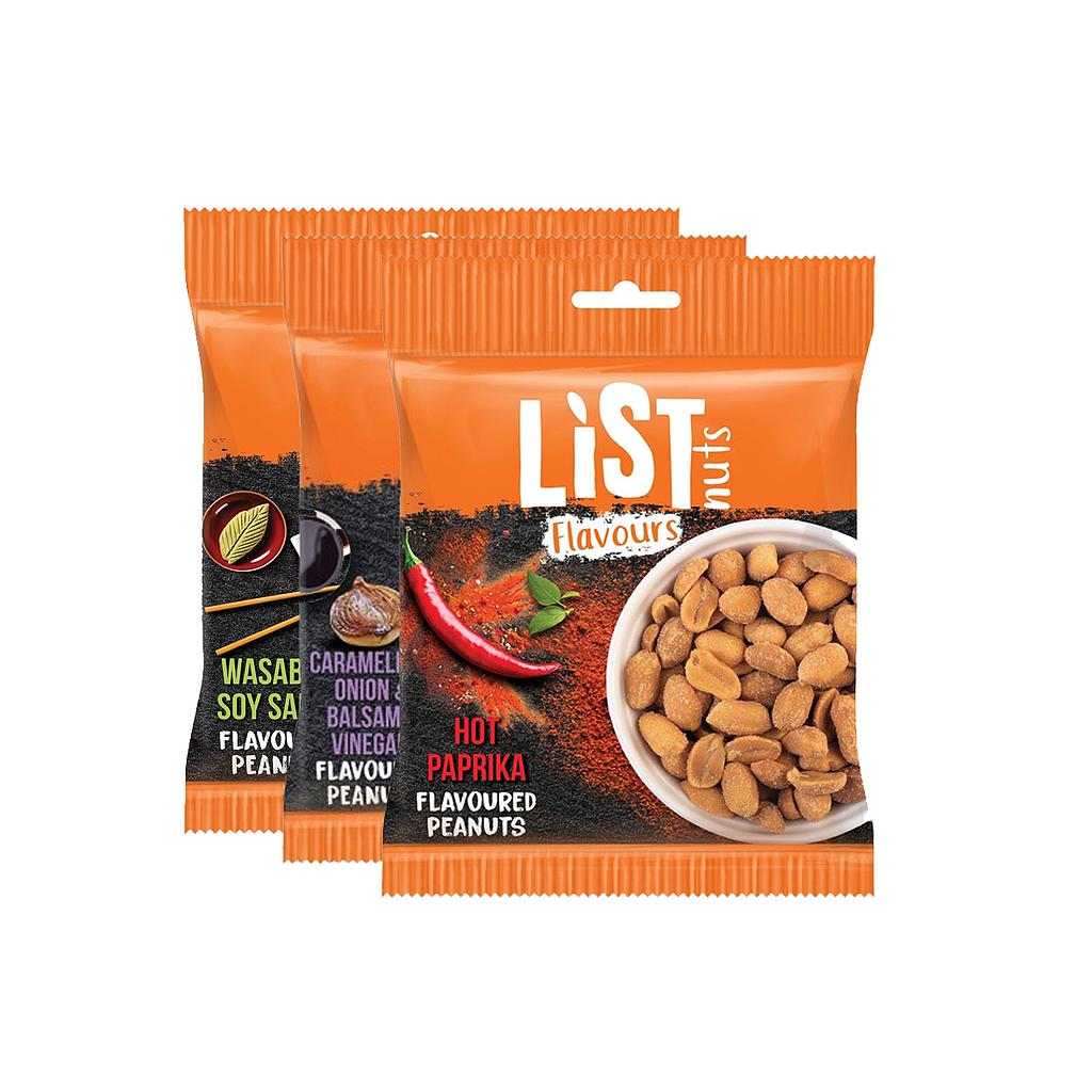 List Assorted Mix Flavoured Peanuts (3 SKUs) 