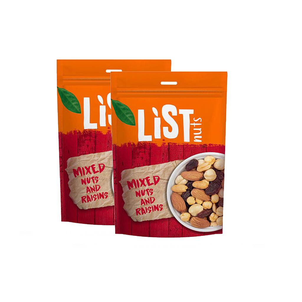 List Mix Nuts &amp; Raisins - 2*150g 